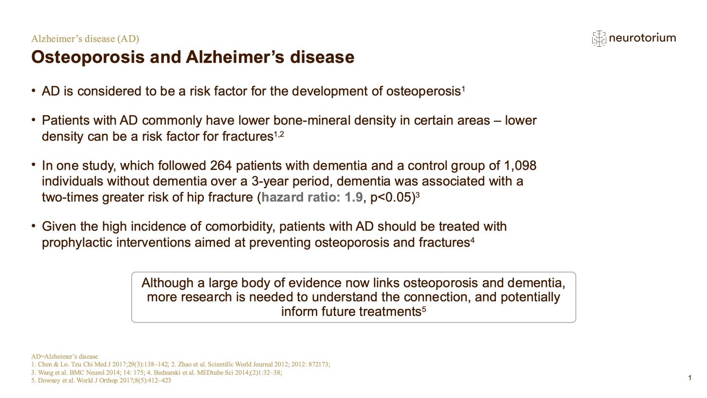 Alzheimers Disease – Comorbidity – slide 21